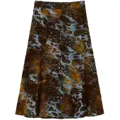 Desigual Falda azul / marrón / negro