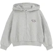 We fashion Sudadera con cremallera gris moteado