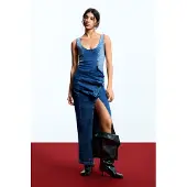 Desigual , Vestido botones Egonlab, Algodon, Azul, M