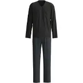 Calida Pijama largo 'Relax Streamline' azul paloma / negro