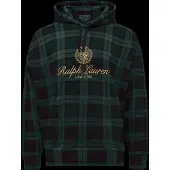 Ralph Lauren para hombre. 710B28746001 Sudadera con capucha de cuadros blackwatch (S), Casual, Multicolor, Algodón, Manga larga, Polo R