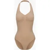 Cfab Body moldeador 'Neckholder Bodysuit mit Slip' beige