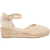 Alhamas Sandalias con hebilla 'Alpargata Cuña 5 cm' arena