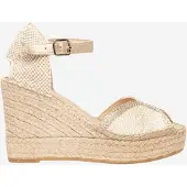 Alhamas Sandalias con hebilla 'Alpargata Cuña 10 cm' blanco