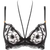 WHITE RVBBIT Sujetador 'Black Moon' negro