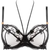 WHITE RVBBIT Sujetador 'Black Moon' negro