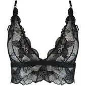 WHITE RVBBIT Sujetador 'Mad Cat No. 12' negro