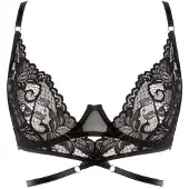WHITE RVBBIT Sujetador 'Messy Love' negro