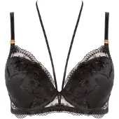 WHITE RVBBIT Sujetador 'Black Moon' negro