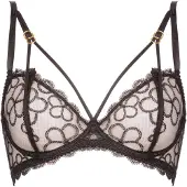 WHITE RVBBIT Sujetador 'Mrs. Blossom' negro