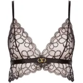 WHITE RVBBIT Sujetador 'Mrs. Blossom' negro