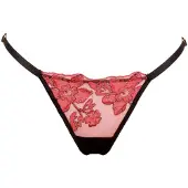 WHITE RVBBIT Tanga 'Cherry Dream' burdeos / negro