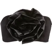 WHITE RVBBIT Top 'Secret Garden' negro