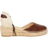 Alhamas Zapatos destalonado 'Alpargata' beige claro / marrón oscuro