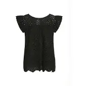 Opal Studio Top ' Dalia ' negro