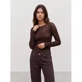 Vero Moda Top 'VMFlora' marrón oscuro