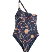 Next Traje de baño beige / navy / azul claro / marrón