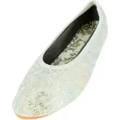 Beck Zapatillas de casa 'Glamour' champán / gris plateado / offwhite
