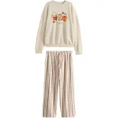 Next Pijama crema / ecru / marrón / naranja