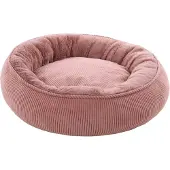 Flamingo Cama para perro , modelo Colette, redonda, de 46 cm de diámetro, color rosa, con cremallera