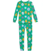 Gap Pijama 'HALLOWEEN MONSTER' azul claro / amarillo limón / verde / naranja