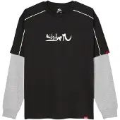 Quiksilver Camiseta funcional gris moteado / negro / blanco