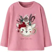 Name it Camiseta 'NMFREPOLER' beige / rosa / rojo fuego / blanco
