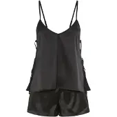 LASCANA Pijama de pantalón corto negro