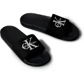 Calvin Klein Zapatos abiertos 'ESS' negro / blanco