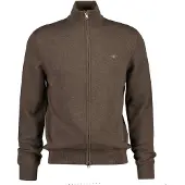 Gant Sudadera con cremallera marrón moteado