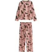 Next Pijama crema / verde oscuro / altrosa / negro
