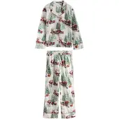Next Pijama ecru / marrón claro / pino / rojo
