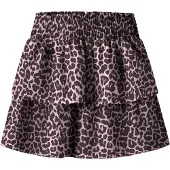 Name it Falda marrón oscuro / rosa neón