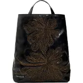 Desigual , Mochila Bordados Pequeño, Poliuretano, MarróN, U