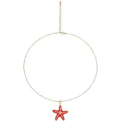 IZIA Cadena oro / rojo