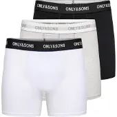Only & Sons Calzoncillo boxer gris claro / negro / blanco