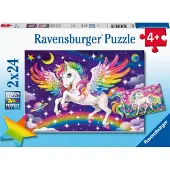 Ravensburger Puzzle Unicornio Y Pegaso 2x24p (10105677)