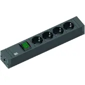 Bachmann CONNECT LINE: 4 contactos de protección, interruptor