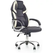 Halmar Silla de oficina con reposabrazos Barton - negra/blanca
