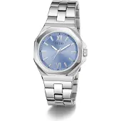 GUESS Reloj analógico azul oscuro / plata