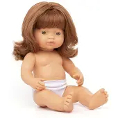 Miniland Muñeca Bebé Pelirroja Europea 38 Cm