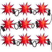 Sterntaler Cadena luces LED estrellas exterior 9 luces rojo