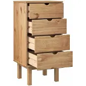 vidaXL Archivador OTTA, 45x39x90 cm, madera maciza