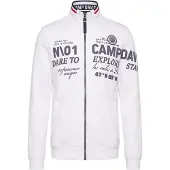 CAMP DAVID Sudadera con cremallera marino / rojo / blanco