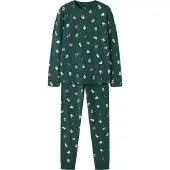 Name it Pijama 'NKNVismas' menta / verde oscuro / arándano / blanco
