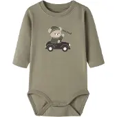 Name it Pijama entero/body 'NBMOSMAR' beige / oliva / blanco