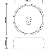Syfax Lavabo de lujo redondo cerámica rosa mate 40x15 cm