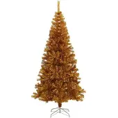 vidaXL Árbol de Navidad dorado, 210 cm, material PET