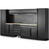 HBM sistema modular de taller 13 piezas, negro