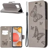 Lux-Case Funda abatible Butterfly Samsung Galaxy A42 5G - Gris